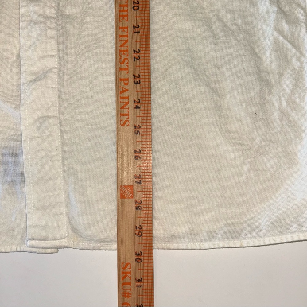 Tommy Hilfiger men VINTAGE long sleeve white cream sport safari shirt size Large - Picture 9 of 11